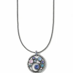 Brighton Halo Necklace Silver-Tanzanite New