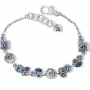 Brighton Halo Radiance Bracelet Silver-Tanzanite Clearance