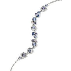Brighton Halo Radiance Bracelet Silver-Tanzanite Clearance