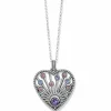 Brighton Halo Radiance Heart Necklace Silver-Multi Online