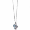 Brighton Halo Radiance Petite Necklace Silver-Tanzanite Best