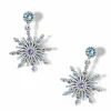 Brighton Halo Starlit Post Drop Earrings Silver-Tanzanite Fashion