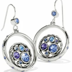 Brighton Halo Tauri French Wire Earrings Silver-Tanzanite Best