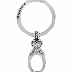 Brighton Heart Charm Key Fob Silver Outlet
