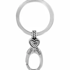 Brighton Heart Charm Key Fob Silver Outlet