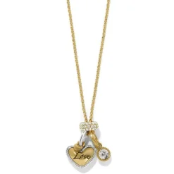 Brighton Heart of Gold Charm Necklace Silver-Gold Sale