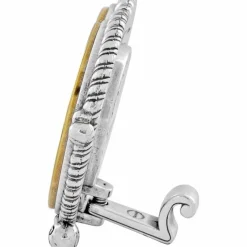 Brighton Heartbeat In Time Clock Silver-Brass Clearance