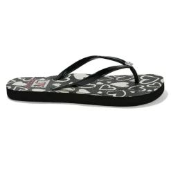 Brighton Heartz Flip Flops Black Sale