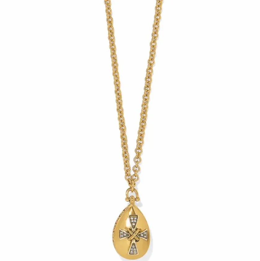 Brighton Heavenly Cross Necklace Gold New