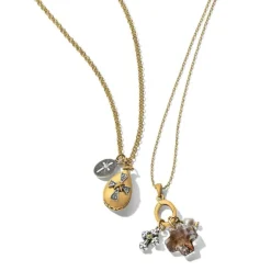 Brighton Heavenly Cross Short Necklace Silver-Gold New