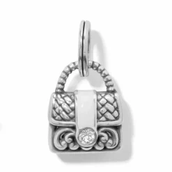 Brighton Heavenly Handbag Charm Silver-White Sale