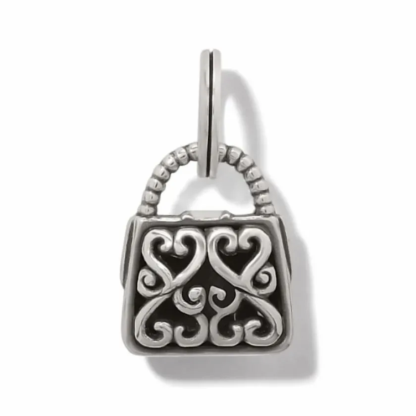 Brighton Heavenly Handbag Charm Silver-White Sale