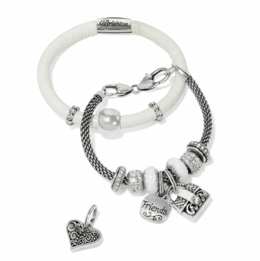 Brighton Heavenly Handbag Charm Silver-White Sale
