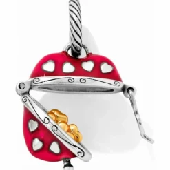 Brighton Hidden Hearts Charm Silver-Pink Clearance