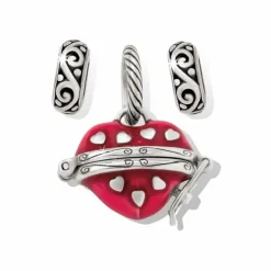 Brighton Hidden Hearts Charm Gift Set Silver-Red Outlet