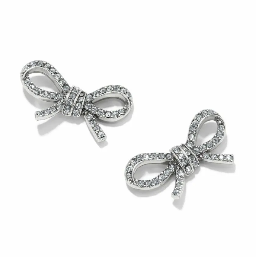 Brighton Illumina Bow Post Earrings Silver Outlet