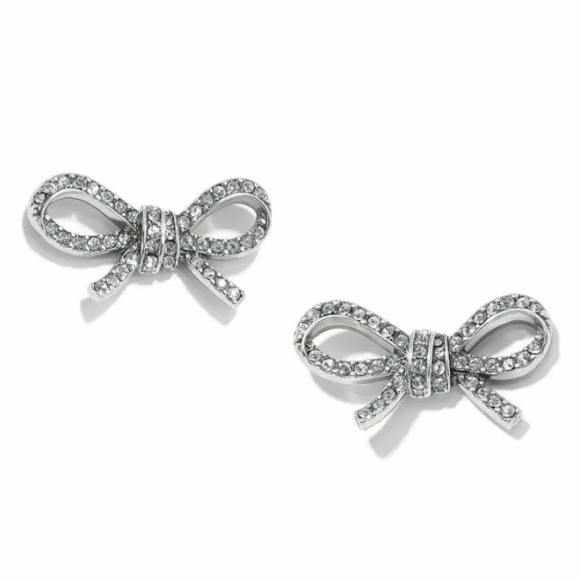 Brighton Illumina Bow Post Earrings Silver Outlet