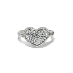 Brighton Illumina Celeste Heart Ring Silver New