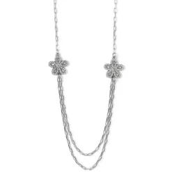 Brighton Illumina Daisy Multi Chain Necklace Silver New