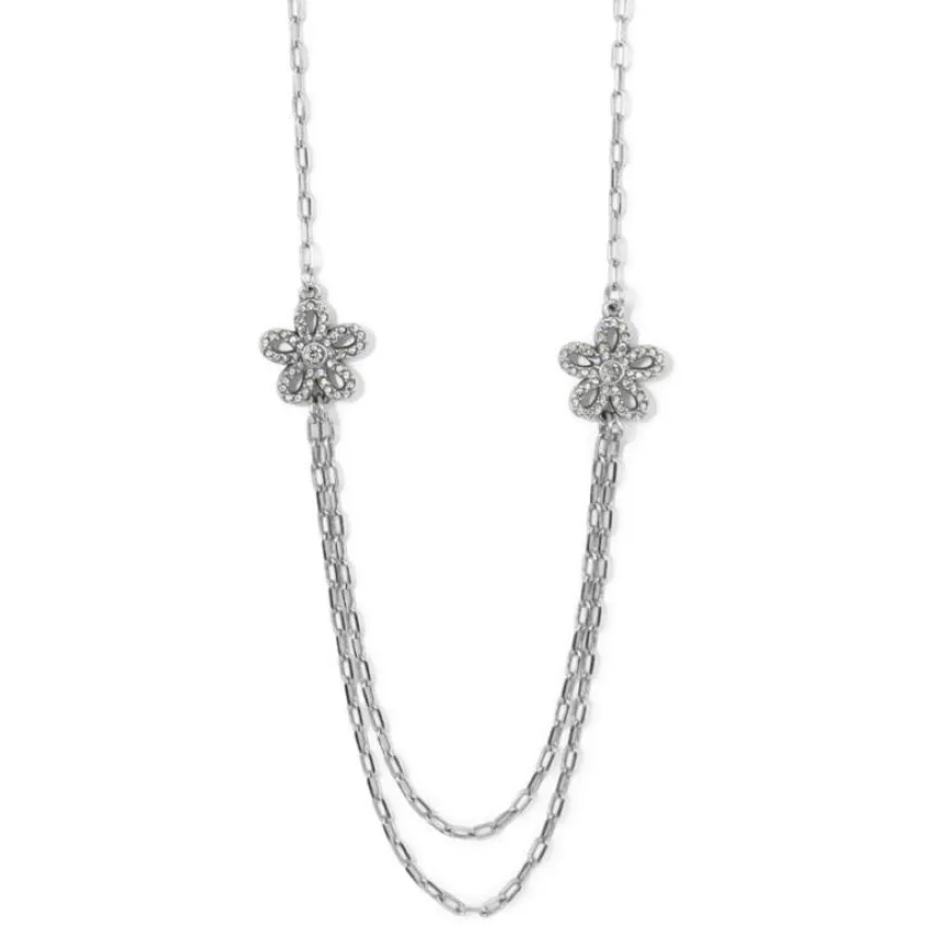 Brighton Illumina Daisy Multi Chain Necklace Silver New