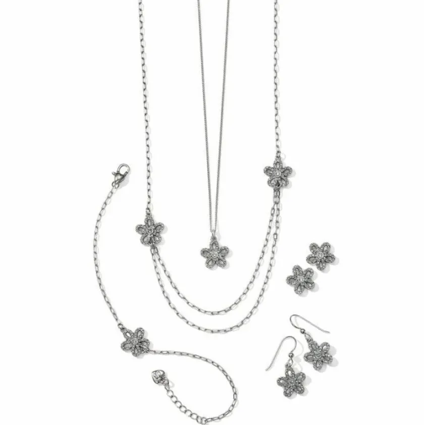Brighton Illumina Daisy Multi Chain Necklace Silver New