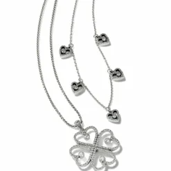 Brighton Illumina Mirrored Hearts Necklace Silver Hot