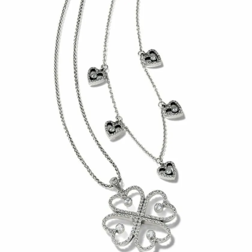 Brighton Illumina Mirrored Hearts Necklace Silver Hot