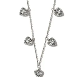 Brighton Illumina Petite Heart Collar Necklace Silver New