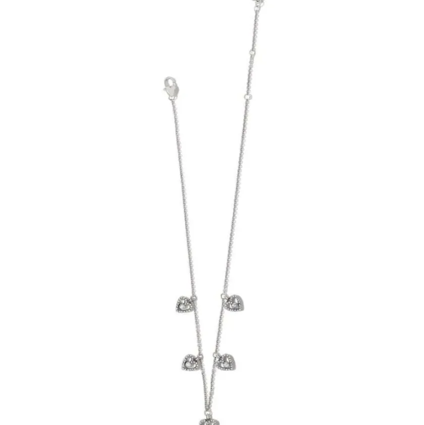 Brighton Illumina Petite Heart Collar Necklace Silver New