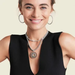 Brighton Illumina Sun Beaded Necklace Silver Outlet