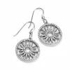 Brighton Illumina Sun French Wire Earrings Silver New