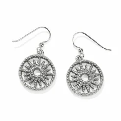 Brighton Illumina Sun French Wire Earrings Silver New