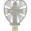 Brighton Illumination Cross Night Light Silver Hot