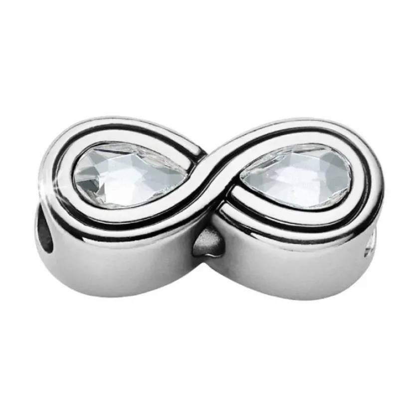 Brighton Infinity Sparkle Always Bead Silver New