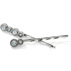 Brighton Infinity Sparkle Bobby Pin Set Silver Best