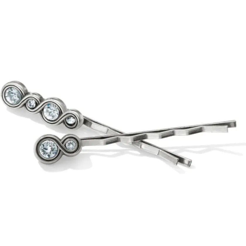 Brighton Infinity Sparkle Bobby Pin Set Silver Best