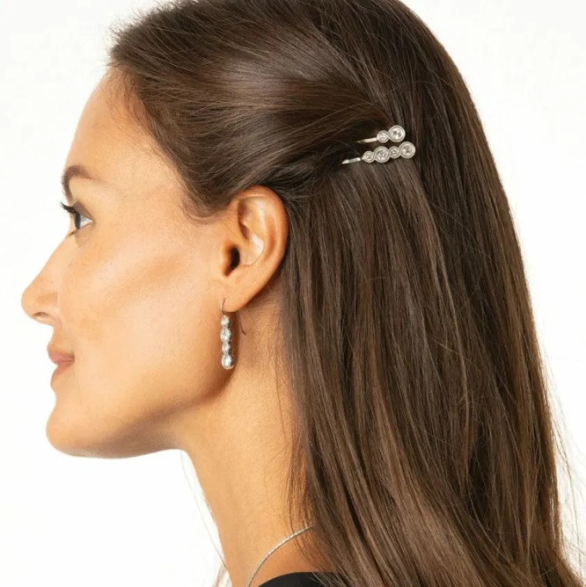 Brighton Infinity Sparkle Bobby Pin Set Silver Best