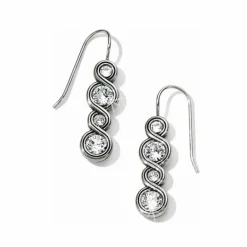 Brighton Infinity Sparkle French Wire Earrings Silver New