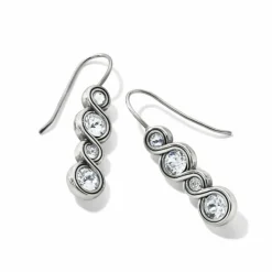 Brighton Infinity Sparkle French Wire Earrings Silver New