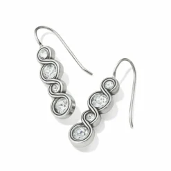 Brighton Infinity Sparkle French Wire Earrings Silver New
