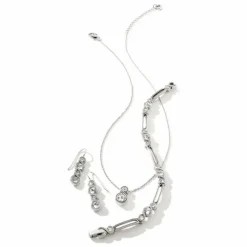 Brighton Infinity Sparkle French Wire Earrings Silver New