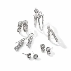 Brighton Infinity Sparkle French Wire Earrings Silver New