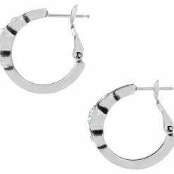 Brighton Infinity Sparkle Hoop Earrings Silver Sale