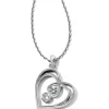 Brighton Infinity Sparkle Petite Heart Necklace Silver Best