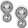 Brighton Infinity Sparkle Post Earrings Silver Discount