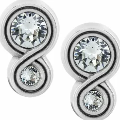 Brighton Infinity Sparkle Post Earrings Silver Discount