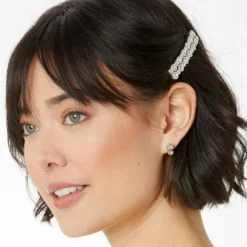 Brighton Infinity Sparkle Slim Barrette Silver Hot
