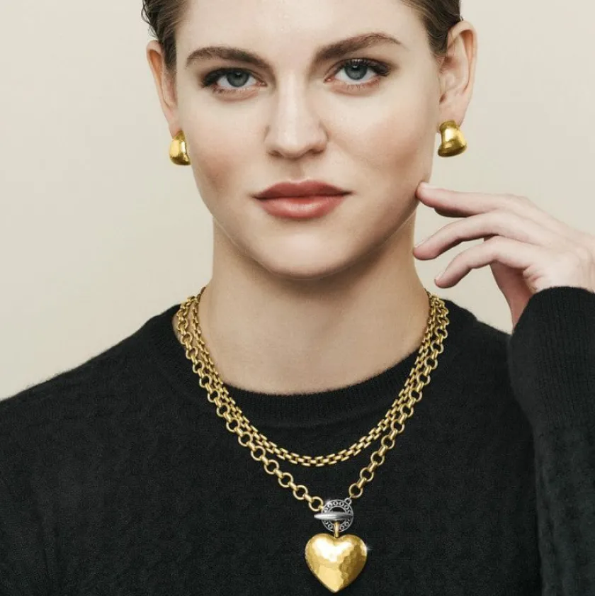Brighton Inner Circle Heart Toggle Necklace New