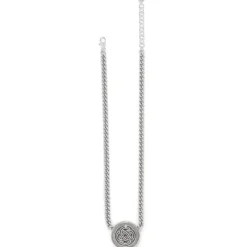 Brighton Interlok Bold Medallion Necklace Silver Outlet