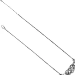 Brighton Interlok Braid Collar Necklace Silver Fashion